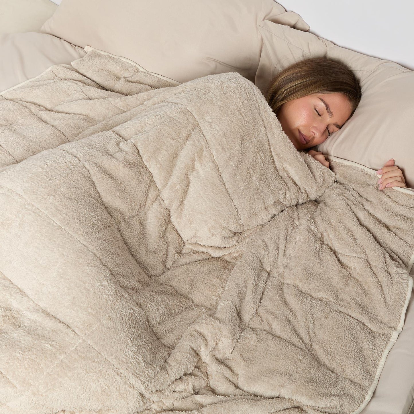 Teddy Fleece Sensory Sleep Therapy Anxiety Throw  | The Weighted Blanket