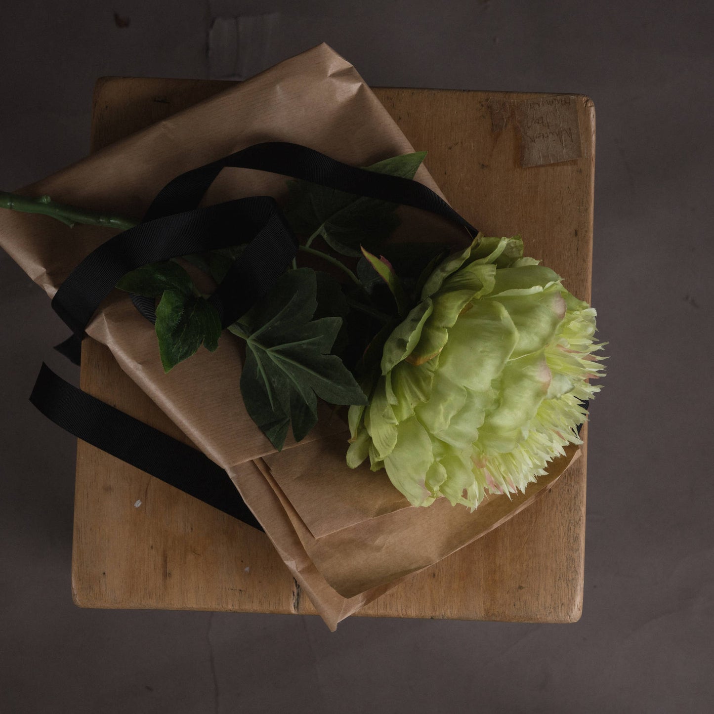 Green Peony Faux Flowers