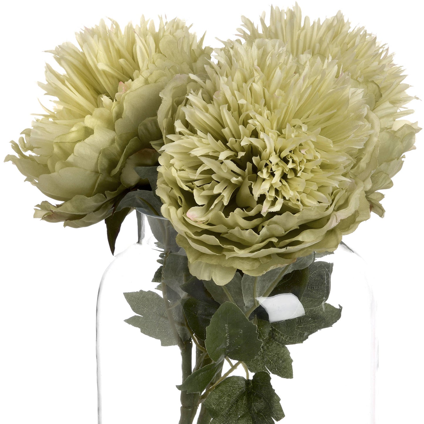 Green Peony Faux Flowers