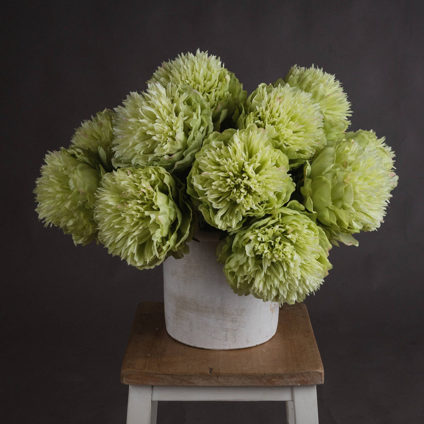 Green Peony Faux Flowers