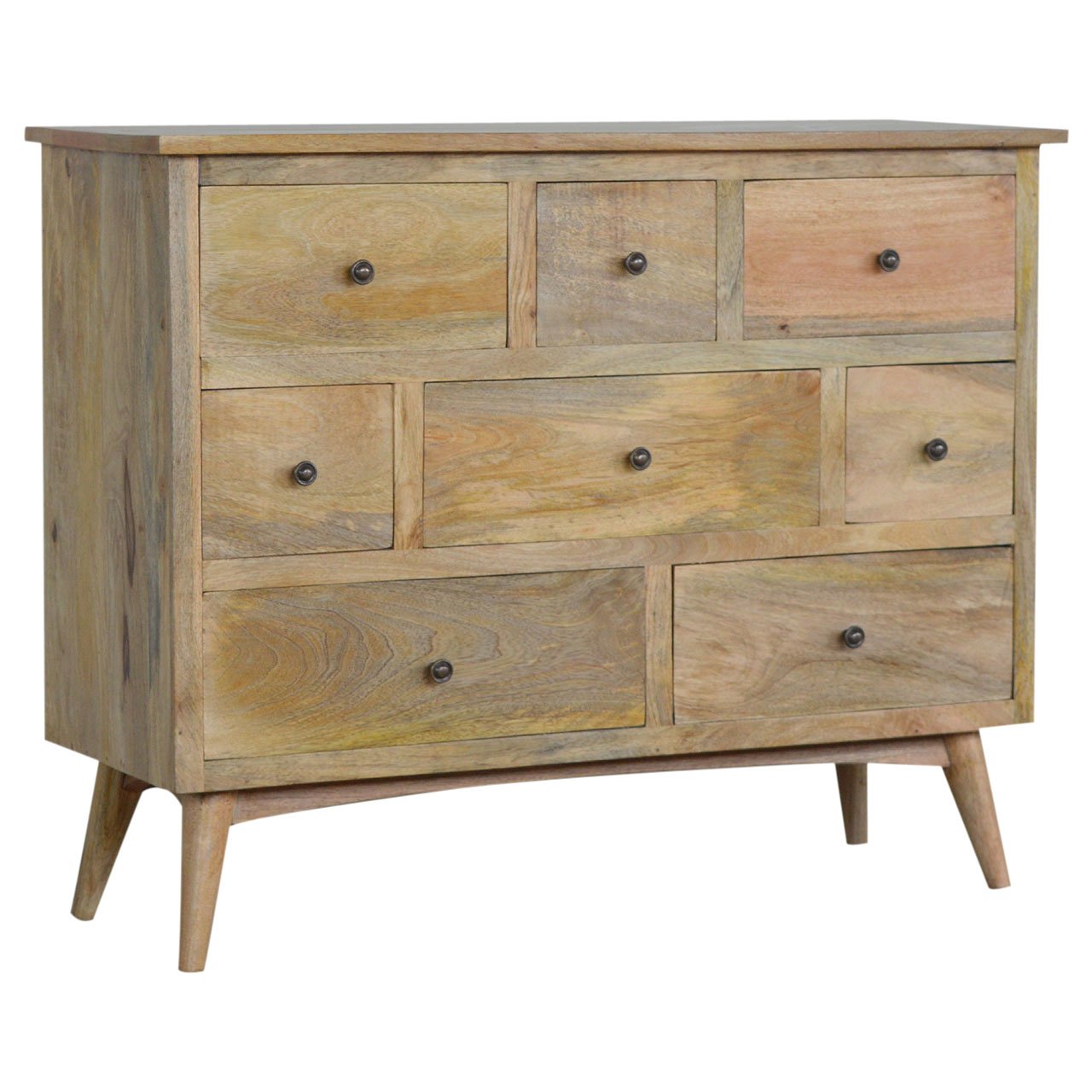 Oak-ish Solid Wood 8 Drawer Chest